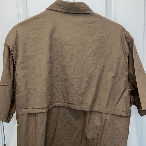 Bob Allen Cotton Shirt Brown Khaki Shotgun Shooting Hunting Vented Back Men’s XL - Picture 4 of 5